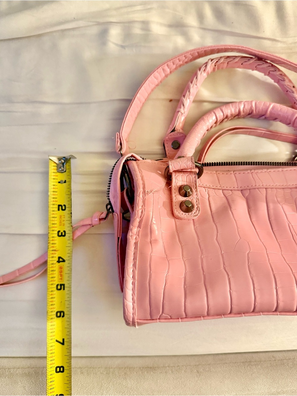 Extravagant Motion Le City Satchel Handbag - Pink - Picture 6 of 6
